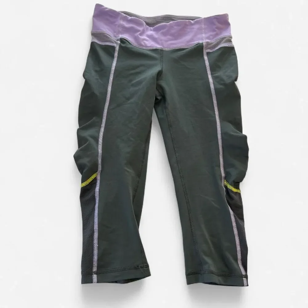 Lululemon Run Zoom low rise Capri Leggings Size 4 | sporty Y2K Athletic crop